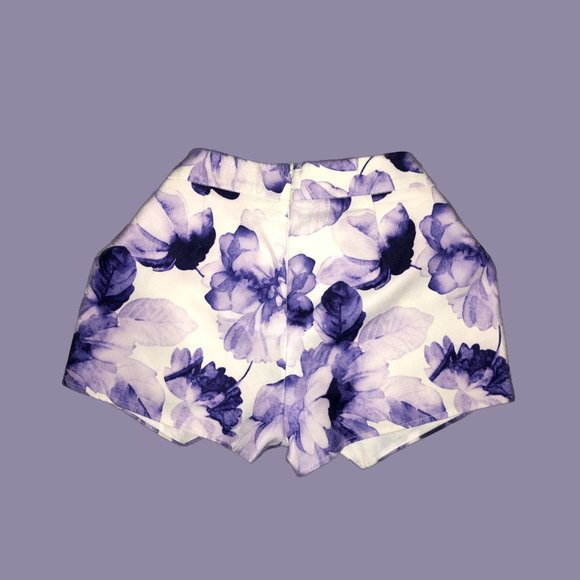 Ally Floral Marble Skort - White - Picture 2 of 2